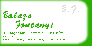 balazs fontanyi business card